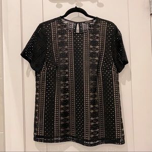 Banana Republic illusion black top size M